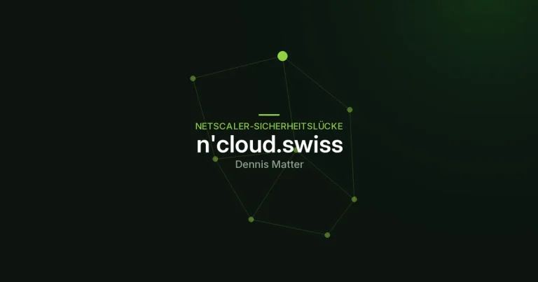 Beitragsbild von n'cloud.swiss mit einem Netz aus verbundenen Punkten zur Rubrik NetScaler-Sicherheitslücke zum Beitrag Kritische Citrix-Lücke: Was jetzt konkret zu tun ist