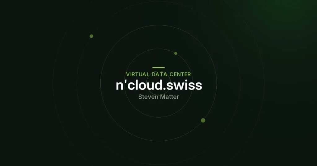 Beitragsbild von n'cloud.swiss mit konzentrischen Kreisen zur Rubrik Virtual Data Center zum Beitrag Treuhand, Recht, Finanzen: Wer vom Virtual Data Center profitiert