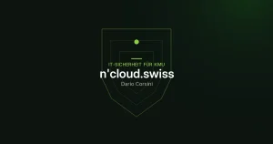 Beitragsbild von n'cloud.swiss mit einem Schild zur Rubrik IT-Sicherheit für KMU zum Beitrag Vom blinden Fleck zum Basisschutz: Leitfaden für Schweizer KMU